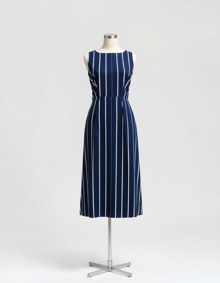 Pinstripe midi dress packshot